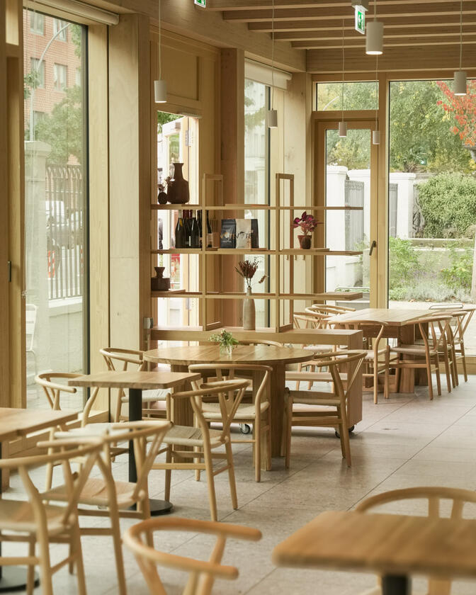 Restaurant interior design and creative direction including custom furniture design and construction by Liam Barwick