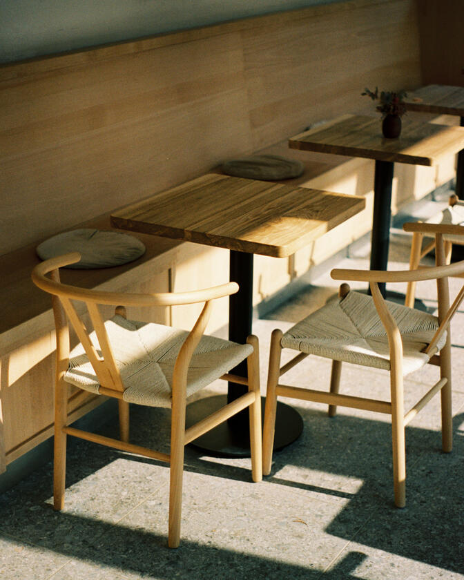 Restaurant interior design and creative direction including custom furniture design and construction by Liam Barwick