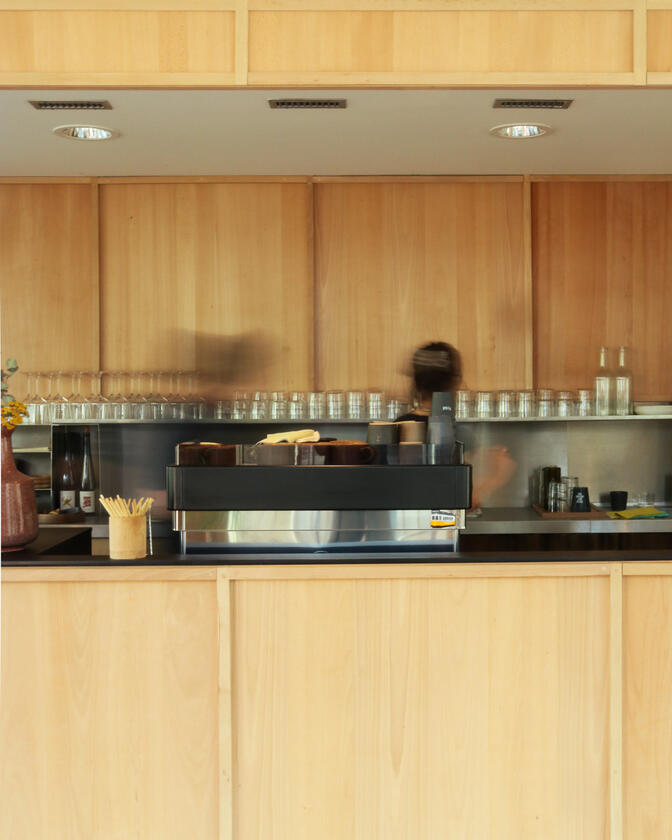 Restaurant interior design and creative direction including custom furniture design and construction by Liam Barwick